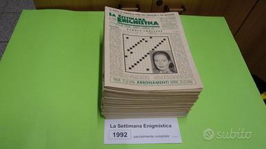 LA SETTIMANA ENIGMISTICA, anno 1992, parzialmente