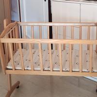 Culla “ La Cicogna” a dondolo di legno!