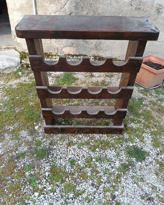 PORTA BOTTIGLIE IN LEGNO