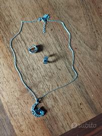 orecchini e collanina argento 