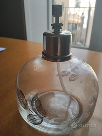 Flacone spruzzaprofumo vetro inciso oro zecchino