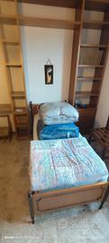 letto singolo rete a doghe e materasso