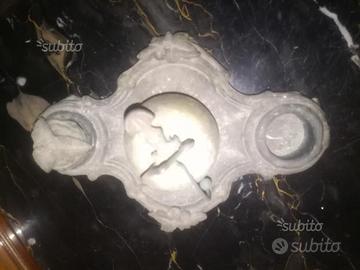 Campanello albergo con calamaio - antiquariato