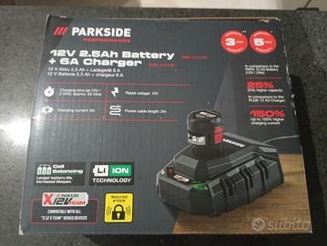 Kit batteria e caricabatteria 12v parkside 