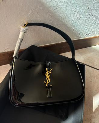 Borsa Ysl LE 5 À 7 IN PELLE VERNICIATA NERA