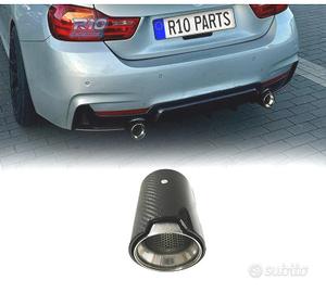 TERMINALE SCARICO BMW LOOK M IN CARBONIO TONDO