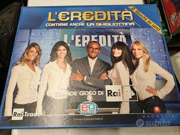 scatola gioco l'eredità con Carlo Conti