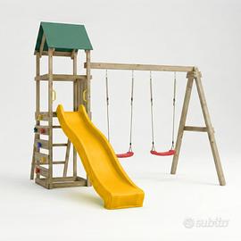 Parco giochi in legno Maxplay 2.1 con scivolo