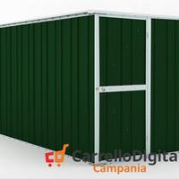 Deposito attrezzi giardino 175x307 verde scuro