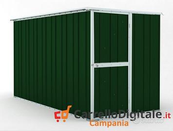 deposito attrezzi giardino 175x307 verde scuro