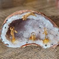 presepe in geode Agata di quarzo