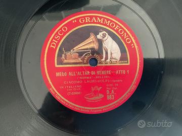 Disco 78 giri  Lauri-Volpi - Norma / Tosca (raro)