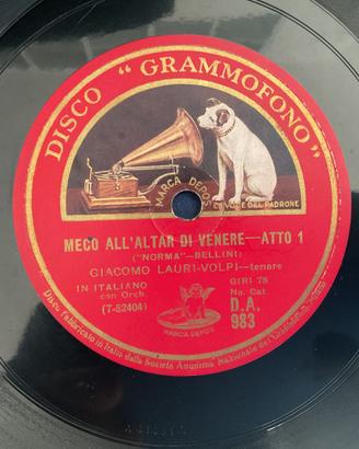 Disco 78 giri  Lauri-Volpi - Norma / Tosca (raro)