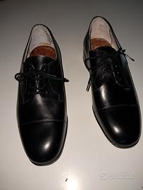 scarpe uomo  nere con tacchi pelle