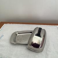 Portaburro vintage in acciaio inox