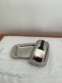 Portaburro vintage in acciaio inox