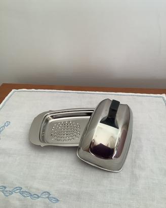 Portaburro vintage in acciaio inox