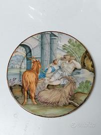 Antico Piatto Maiolica Castelli - (XVIII Sec.)