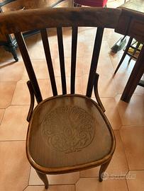 Sedie in legno noce anni 60”