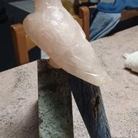 pappagallo in quarzo e ametista 