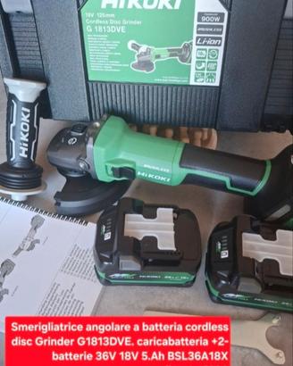 Smerigliatrice angolare a batteria cordless 