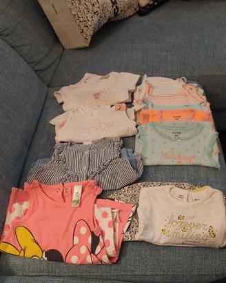 Lotto estivo 6-9 mesi ( dai 63 agli 80 cm) BIMBA 