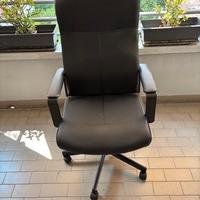 sedie eco pelle con ruote e regolabile per ufficio