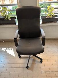 sedie eco pelle con ruote e regolabile per ufficio