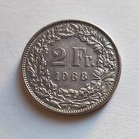 1968 Svizzera Moneta 2 Franchi 