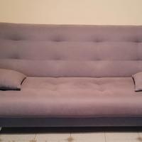 Divano letto 3 posti grigio
