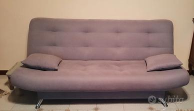 Divano letto 3 posti grigio