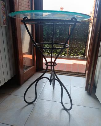 tavolino in ferro battuto 