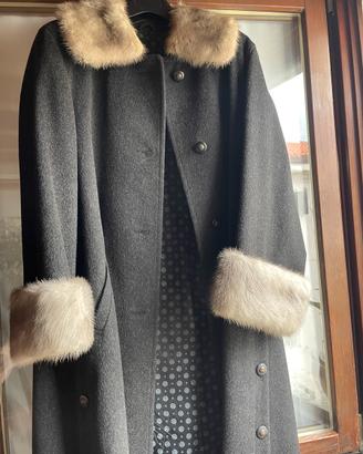 Cappotto in loden e visone