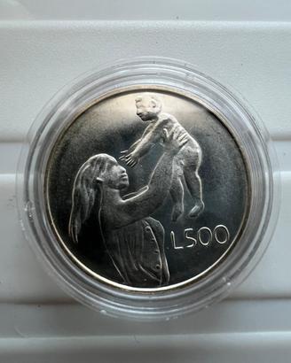 500 lire argento San Marino 1972