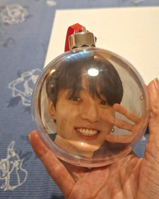 Pallina di natale trasparente con Jungkook Bts