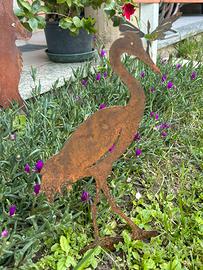 Uccello corten arredamento, giardino