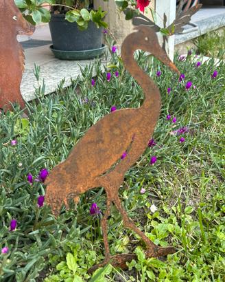 Uccello corten arredamento, giardino