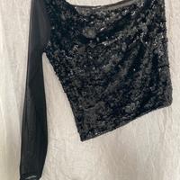 Maglia monospalla con paillettes tg 42-Bloom