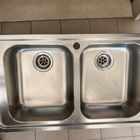 Lavandino 2 vasche acciaio