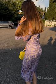 Abito midi in pizzo lilla Lavish Alice