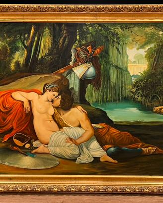Dipinto "Rinaldo e Armida" + Ricca Cornice Dorara