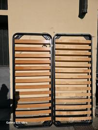 Due reti a doghe per letto singolo 