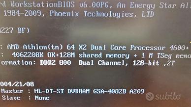 pc desktop AMD athlon 4600+ windows 7 + monitor - Informatica In ...
