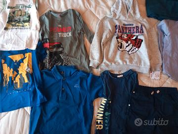 Set lotto 10 capi abbigliamento bambino 5/6 anni 