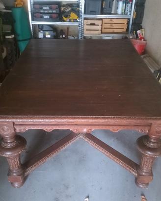 tavolo legno massello antico del  1900 