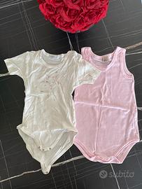 Coppia body bambine, 1/3 anni