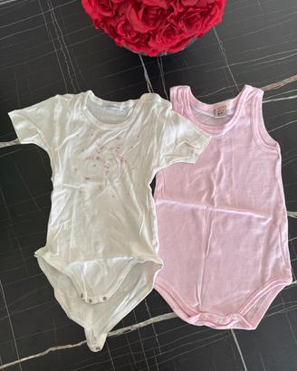 Coppia body bambine, 1/3 anni
