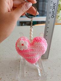 Portachiavi cuore rosa
