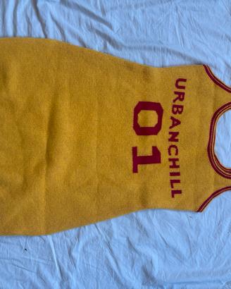 Robe maille jaune vintage Urbanchill