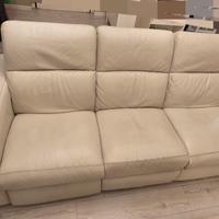 divano 3 posti pelle  sedute elettriche